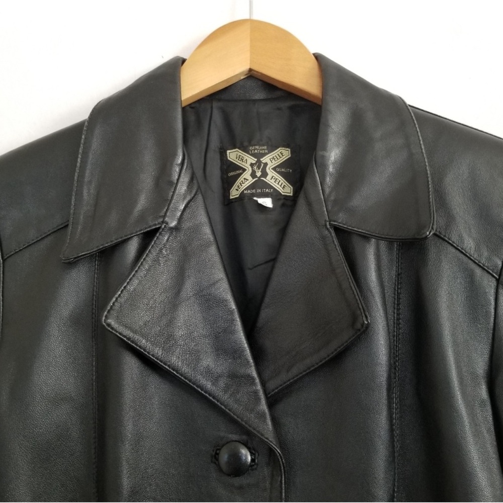 Vera Pelle Black Leather Jacket - Picture 2 of 7